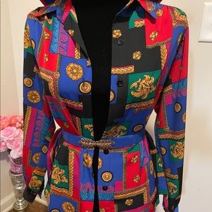 Alfred Dunner vintage color block top